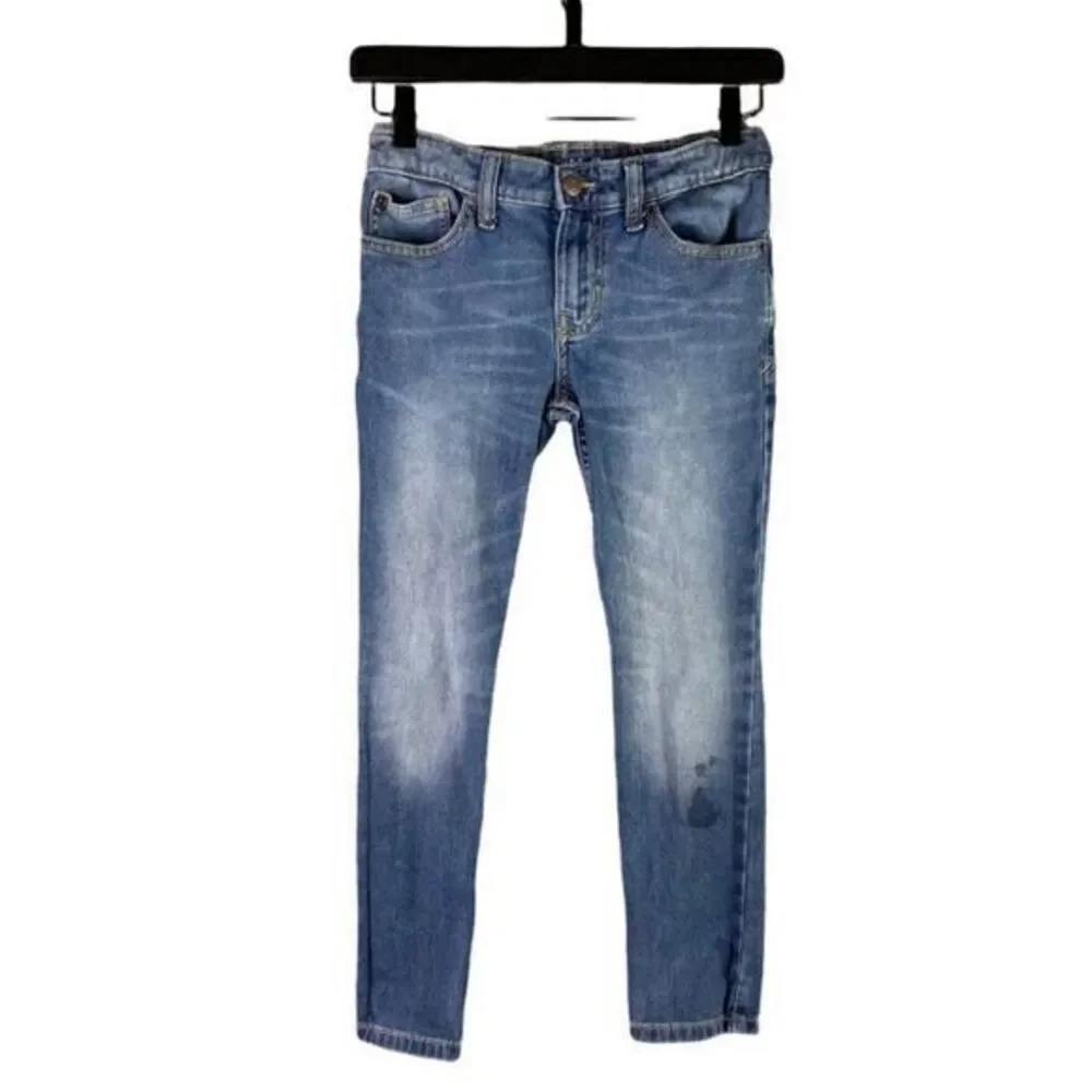 Cat & Jack Jeans Girls Size 8 Stretch Blue Denim Pants Bootcut Boot‎ Cut Youth